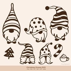 christmas gnome svg cut files