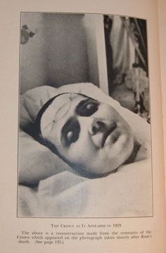 an old black and white photo of a woman in bed with her eyes closed, looking at the camera