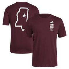 The Men's adidas Maroon Mississippi State Bulldogs Reverse Retro Baseball 2 Hit T-Shirt is a must-have for any loyal Mississippi State Bulldogs fan. With its bold screen print graphics, this shirt proudly displays your unwavering support for the Bulldogs. Whether you're cheering them on at the stadium or just showing your team spirit, this shirt is the perfect way to represent your favorite college baseball team. Officially licensed Machine wash, tumble dry low Imported Material: 100% Cotton Scr Adidas Athletic Fit Sportswear T-shirt, Adidas T-shirt With Three Stripes For Sports Events, Adidas Logo T-shirt For Sports Events, Adidas T-shirt With Three Stripes Branding, Adidas Three Stripes T-shirt For Sports Events, Adidas Three Stripes T-shirt For Sports, Adidas Crew Neck Activewear For Sports Events, Adidas Athletic Fit Short Sleeve T-shirt, Adidas T-shirt With Graphic Print For Sports Events