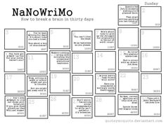 a black and white photo with the words nanowrimo on it