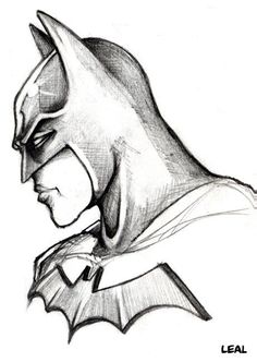 a pencil drawing of the batman