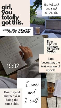 a collage of different types of writing on paper