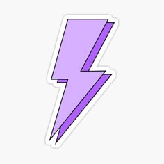 a purple lightning bolt sticker