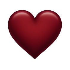 a red heart shaped object on a white background