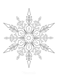 a snowflake is shown in black and white