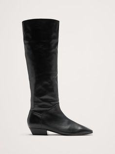 Italian Leather Knee-High Boot | Banana Republic Riding Boots For Wide Calves, Knee High Leather Boots, Women's Wardrobe, Tall Boots, Banana Republic, Knee High Boots, Italian Leather, Knee High, Riding Boots