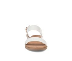 Refresh your closet with the beautiful Lavine sandal by Journee Collection. This classic sandal features a thick two strap design with a cushioned insole for those all-day summer activities. This sandal also showcases a flexible outsole, and the gold buckle completes the design. Faux leather upper,Adjustable buckle closure for a custom and secure fit,Approx. 1/2 inch heel,Open toe,Cushioned footbed for added comfort,Flexible rubber outsole | Women's Journee Collection Lavine Sandals in White Siz Adjustable Strap Open Toe Jelly Sandals, Spring Jelly Sandals With Adjustable Strap, Adjustable Open Toe Jelly Sandals With Cushioned Footbed, Double Strap Synthetic Sandals For Summer, Synthetic Double Strap Sandals For Summer, Summer Double Strap Synthetic Sandals, Flat Synthetic Sandals With Adjustable Strap, Vacation Sandals With Cushioned Footbed And Double Strap, Synthetic Double Strap Sandals For Vacation