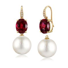 💎 Radiant 14K Solid Gold Natural Fire Red Oval Garnet Diamond Round Baroque Pearls Convertible Drop Earrings *Metal: 14K Solid Gold (Yellow, White, and Rose Gold) or Sterling Silver  *Gemstone:    - Type: Natural Garnet    - Cut: Oval    - Color: Red    - Clarity: Eye-Clean    - Size: 8 x 10 mm    - Total Carat Weight (CTW): 7.40 *Diamonds:    - Color: G    - Clarity: VS    - Total Carat Weight (CTW): 0.05 *Pearls:   - Type: Cultured Round Baroque Pearls   - Size: 12-13 mm *Measurements:    - L Red Pearl Earrings For Formal Occasions, Luxury Red Oval Earrings, Formal Red Pearl Earrings With Matching Set, Elegant Red Pearl Earrings For Formal Occasions, Red Oval Earrings For Formal Occasions, Formal Red Oval Earrings, Elegant Red Pearl Earrings For Anniversary, Elegant Red Earrings With Gemstone Accents, Red Fire