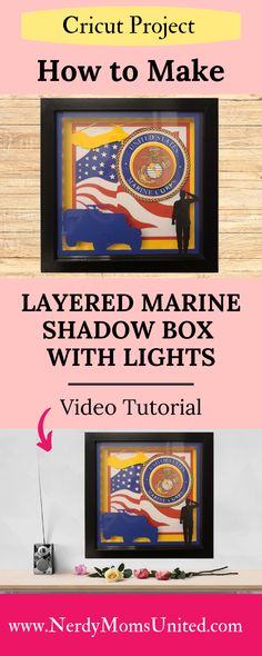 the instructions for how to make layered marine shadow box with lights and video tutors