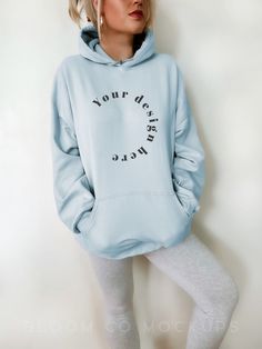 This listing is for a Gildan 18500 Light Blue Hoodie Mockup  Important Details - This listing is for a Gildan Light Blue 18500 Mockup. - Size: 2316 × 3088 px - Graphics used in examples do not come with the download - Resolution 300DPI - You will receive a high resolution digital image free of watermarks and branding - Model is wearing an XL We here at Bloom Co Mockups make selling your designs as easy as possible. Our goal is to help you sell your print on demand designs using the best mockups. Blue Sweats With Ribbed Cuffs For Winter, Blue Winter Sweats With Ribbed Cuffs, Blue Relaxed Fit Sweats For Winter, Blue Fleece Hoodie For Winter, Winter Blue Sweats Relaxed Fit, Blue Crew Neck Hoodie For Fall, Blue Sweats With Drawstring Hood For Fall, Blue Casual Hoodie With Adjustable Hood, Casual Blue Hoodie With Adjustable Hood