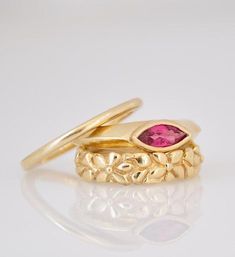 This a special pink wedding ring. For your pink wedding or your unique boho wedding this pink Tourmaline wedding ring is the ring you looking for.This fine jewelry ring will make you feel pretty and special. #pinkwedding #engagementrings #weddingrings #ma Yellow Gold Tourmaline Wedding Ring, Pink Gemstone Stackable Rings For Wedding, Wedding Stackable Pink Sapphire Rings In Fine Jewelry Style, Wedding Stackable Rings In Yellow Gold With Pink Sapphire, Pink Stackable Wedding Rings Fine Jewelry, Pink Stackable Wedding Rings In Fine Jewelry Style, Pink Sapphire Stackable Ring For Wedding, Stackable Pink Sapphire Wedding Ring, Stackable Pink Sapphire Ring For Wedding