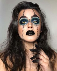 Pretty Witch Makeup, Witch Makeup Ideas, Makeup Witch, Witchy Makeup, Halloween Makeup Witch, Ideal Makeup, Halloween Makeup Pretty, Cool Halloween Makeup