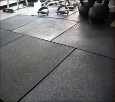 the gym floor is clean and ready to be used for exercising or doing something else