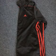 Brand New Adidas Jacket , Size M , Color Black/ Red. Sporty Red Stretch Outerwear, Sporty Stretch Red Outerwear, Red Stretch Sporty Outerwear, Gold Adidas, Adidas Zip Up, Adidas Tracksuit, Adidas Sweater, Tracksuit Tops, Adidas Sweatshirt