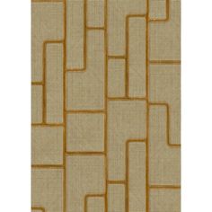 a beige and brown rug with small squares on the bottom, in an abstract pattern