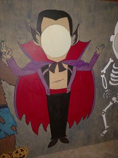 a painting of a man in a dracula costume