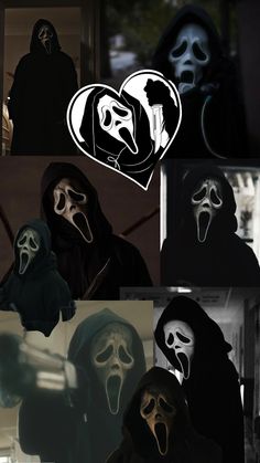 several images of people in masks and hoods