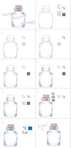 the instructions for how to use glass jars