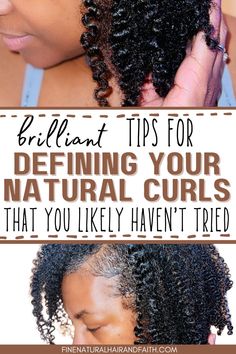 Here's how to define your natural curls. These curl definition tips for natural hair are written from a fine natural hair perspective. For natural defined curls add these tips to your curly hair routine Hair Perspective, Defined Curls Natural Hair, Type 3 Hair, Natural Curly Hair Care, Hair Detox, Aloe Vera Hair Mask, Fine Natural Hair, Curly Hair Types