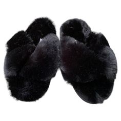 Soft And Plush Black Faux Fur Scuffs Open Toe Sturdy Sole That Will Easily Go Outside For A Bit M 7-8 New With Tags Black Synthetic Slippers With Faux Fur Lining, Black Fluffy Slippers For Winter, Black Slippers With Faux Fur Lining, Black Faux Fur Slippers For Winter, Black Faux Fur Slippers With Round Toe, Soft Black Winter Slippers, Soft Black Round Toe Slippers, Black Soft Synthetic Slippers, Soft Black Synthetic Slippers