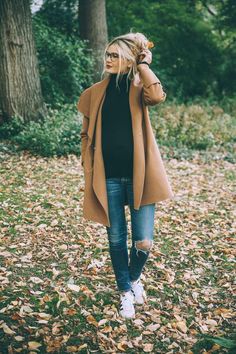 @roressclothes closet ideas #women fashion outfit #clothing style apparel Camel Coat and Turtleneck Sweater Mantel Outfit, Fall Trends Outfits, Coat Outfit, Coat Outfits, Fall Fashion Trends