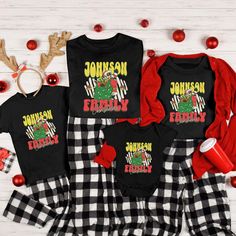 Family Christmas Shirts Black Santa Matching Christmas Shirts Custom Christmas Pajama shirt African American Personalized Family Group Shirt ORDERING INSTRUCTIONS 1-) Please, Check and Review all Photos. 2-) Choose Your T-Shirt Size from the Size Menu. 4-) Choose the quantity amount 5-) Click ADD TO CART. You can go back to add more products 6-) Please click the "Proceed to Check Out" button PRINT ▸ This is a Direct-To-Garment printed item ▸ The ink is printed INTO the fabric, not sitting on top Black Long Sleeve Christmas T-shirt, Casual Black T-shirt For Festive Occasions, Black Casual T-shirt For Festive Occasions, Black Crew Neck Shirt For Christmas, Festive Holiday Black Top, Black Winter Holiday T-shirt, Black Shirt For Winter Holiday, Black Top For Festive Holiday Occasions, Black Christmas Festive Tops