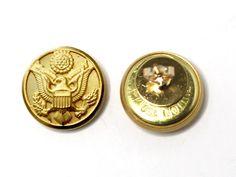 These United States Army buttons are mounted on choice of 14K gold-filled or sterling silver post earring wires.  The buttons measure 1/2 inch in diameter and are certified military-issue, as they were created by the Waterbury Button Company. This set will be hand-crafted by Lauren Hope, combining modern jewelry techniques with a beautiful set of authentic US military buttons.  *The buttons are always 24K gold-plated and the earring setting choice refers to the metal color of the mounting. Hope Design, Buying Gold, Fake Jewelry, Army Wife, Earring Wires, Support Design, Solid Gold Chains, Jewelry Techniques, United States Army