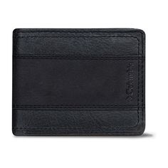 Card Capacity: 7 SlotsClosure Type: Fold OverPockets: 1 Id Window, 7 Inside Card SlotsBase Material: 100% LeatherCare: Spot CleanCountry of Origin: Imported Casual Black Wallet With Rfid Blocking, Black Casual Wallets, Black Casual Wallet With Interior Card Slots, Casual Black Trifold Wallet, Casual Black Leather Trifold Wallet, Black Travel Wallet With Coin Pocket, Wristlet Wallet, Wallet Men, Columbia