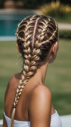 Discover the best pool hairstyles ideas for E, a, s, y, long hair, short hair, cute, curly, curly hair, summer, quick and easy, medium hair, quick swim, swimming, protective styles. Keep your hair looking great and protected while enjoying the pool this summer! Braids For Swimming, Curly Curly Hair, Swimming Hairstyles, Hair Summer, Braided Hair, Hairstyles Ideas, Hair Length, Hair Short