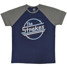 An official licensed The Strokes Unisex Raglan T-Shirt featuring the 'OG Magna' design motif. This high quality Raglan T-Shirt is available in a denim blue & grey colourway. High quality soft-style cotton unisex raglan t-shirt featuring contrasting sleeve to body. With front printing. Digital Screen, The Strokes, Short Styles, Screen Printing Designs, Alternative Rock, Soft Style, Minimalist Style, Denim Blue, 21st Century