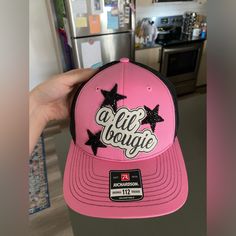 Brand New Trucker Hat With Bling Detailing. Never Worn, Just Got As A Gift! Pink Casual Mini Baseball Cap, Casual Pink Mini Hat With Flat Brim, Casual Pink Mini Baseball Cap, Pink Fun Snapback Hat With Flat Bill, Fun Pink Snapback Hat With Flat Bill, Pink Fun Flat Bill Snapback Hat, Pink Fun Trucker Hat With Short Brim, Fun Pink Trucker Hat With Short Brim, Pink Fun Trucker Hat With Flat Bill