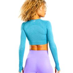 Brand New With Tags Gymshark Seamless 2.0 Long Sleeve Crop Top In Teal. Size Large. Gymshark Long Sleeve, Cropped Workout Top, Camo Crop Top, Gymshark Vital Seamless, Cropped Quarter Zip, Long Sleeve Workout Top, Cropped Tee Shirt, Cropped Crewneck, Crop Top Sweatshirt