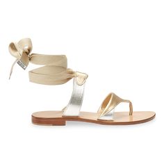 10mm Italian Made Flat Grear Sandal in Gold Calf Grecian Sandals, Arielle Charnas, Sarah Flint, Breezy Outfit, Virtual Fashion, High Quality Shoes, Lace Up Sandals, Designer Sandals, Luxury Shoes