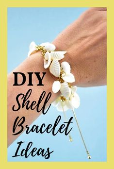 What do you need to make a charming shell bracelet? You will need an empty charm bracelet and jump rings, or a twine or cord. The tricky part is the little holes in the shells. How do you make those? Easiest is if you use shells that already have holes in them. Otherwise you will have to either poke holes in the shells or drill holes.  So check out this selection of DIY shell bracelet ideas on beachblissdesigns.com and you might just be inspired to make your own.... and bring the beach with you wherever you go! Beach Jewelry Diy, Seashell Bracelet, Beach Diy, Jewelry Post, Strongest Glue, Shell Bracelet, Pretty Bracelets, Cowrie Shell