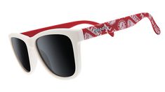 Classic Sunglasses: The OGs | goodr sunglasses Red Sunglasses For Summer Sports, Red Sunglasses For Sports In Summer, Red Sports Sunglasses For Summer, Casual White Sunglasses For Sports, White Polarized Sunglasses For Streetwear, White Tinted Sunglasses For Streetwear, Fun White Sunglasses With Tinted Lenses, Casual White Wayfarer Sunglasses, Sunglass Design