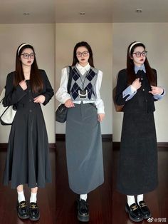 Preppy Long Skirt Outfits, Retro Aesthetic Outfit Ideas Summer, Outfit Ideas Douyin, Preppy Outfits Modest, Modest Preppy Outfits Aesthetic, Preppy Modest Outfits, Vintage Hijab Outfit, Yearbook Outfit Ideas, Skirt Japanese Style