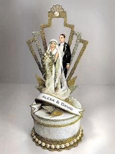 a cake that has a couple on it