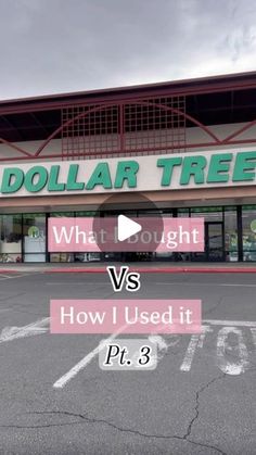 dollar tree store with the words what bought it and how used it? pt 3