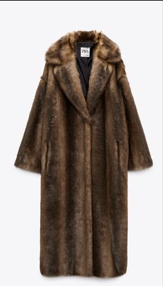 Zara Faux Fur Coat Brown, Zara Fur Coat, Faux Mink Coat, Fur Coat Brown, Zara Faux Fur Coat, Mink Faux Fur Coat, Fur Coat Long