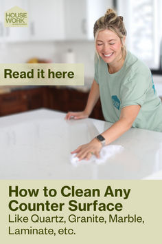 How to Clean Any Counter Surface Like Quartz, Granite, Marble, Laminate, etc. Remove Sharpie, How To Remove Sharpie, Marble Laminate, How To Clean Granite, Quartz Marble, Artificial Marble