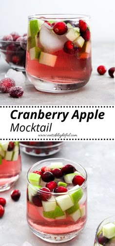 cranberry apple mocktails in cups Non Alcoholic Drinks For Fall Wedding, Cranberry Apple Punch Non Alcoholic, Cranberry Apple Drink, Festive Thanksgiving Drinks Nonalcoholic, Non Alcohol Thanksgiving Drinks, Breakfast Beverages Non Alcoholic, Apple Cider Cranberry Mocktail, Apple Cranberry Mocktail, Virgin Thanksgiving Drinks