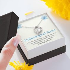 Unbiological Sister l Gift Necklaces - Limitless Jewellery Unbiological Sister, Sparkle And Shine, Gifts For Grandparents, Forever Love, Love Necklace, Daughter Gifts, Gift Collections, Unique Necklaces, Gifts For Husband