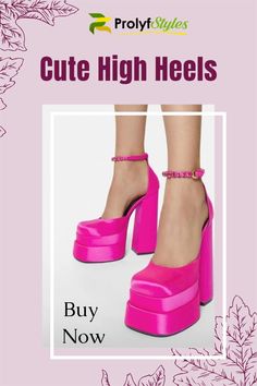 When it comes to dress shoes, ProLyf Styles offers the best of the best. Whether it's a night out with friends, or dinner- our party heels will make all the difference. We have the best selection of shoes for you, all at affordable prices. Whether it be Cute Platform Heels for everyday wear, or Cute Party Heels for a night out, we have it all. We have elegant platform heels that will match your dress. And for your everyday outfits, we have fashionable, cute pink heels that can go with anything. Pink Round Toe Heels For Party, Pink Evening Heels For Party Season, Pink Heels For Night Out And Party Season, Pink Party Heels For Spring, Spring Party Pink Heels, Cute Pink Heels, Classy High Heels, Heels High Classy, Shoes Closet