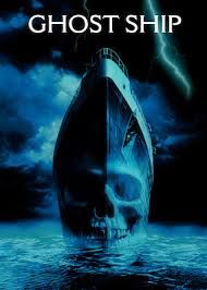 the ghost ship movie poster with skull in water