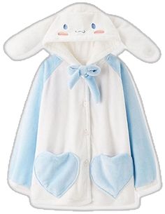 Kawaii Cotton Long Sleeve Sleepwear, Casual Blue Long Sleeve Sleepwear, Casual Long Sleeve Blue Sleepwear, Blue Long Sleeve Casual Sleepwear, Light Blue Long Sleeve Cotton Sleepwear, Casual Blue Hooded Sleepwear, Cute Blue Winter Sleepwear, Blue Long Sleeve Tops For Sleepover, Cute Cotton Hooded Sleepwear