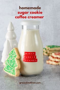 homemade sugar cookie coffee creamer next to cookies