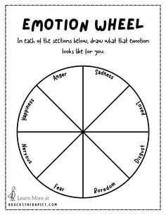 the emotion wheel worksheet