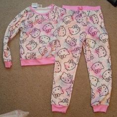 Hello Kitty Girls Pajamas Size Xl 16 . New With Tags. 100% Polyester. Super Soft! Pink Cartoon Print Loungewear Sets, Pink Kawaii Sleepwear With Cartoon Print, Playful Hello Kitty Print Sleepwear For Pajama Party, Pink Cartoon Print Sleepwear For Loungewear, Pink Cartoon Print Sleepwear, Pink Kawaii Sets For Sleepover, Pink Kawaii Style Sets For Sleepover, Cute Hello Kitty Print Sleepover Set, Pink Kawaii Sleepover Sets