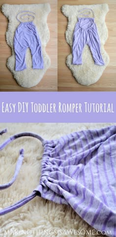 how to make an easy diy toddler romper sewing pattern for the baby