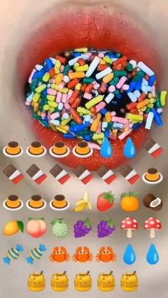 a bunch of different candies in a bowl